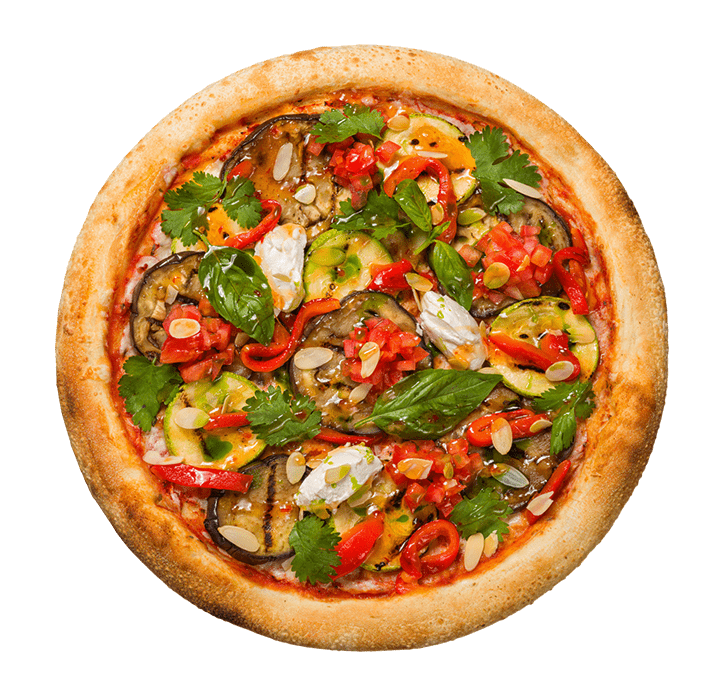 Пицца с цукини и баклажанами